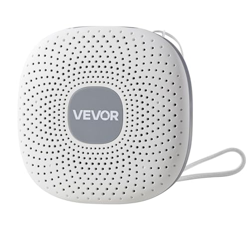 VEVOR Sound Machine, 21 Soothing Sleep Sounds, 3-in-1 Portable and Hangable White Noise Sound Machine with Auto-Off Timer, Soft Ring Light and Memory Function, for Baby, Adults, Home, Office & Travel