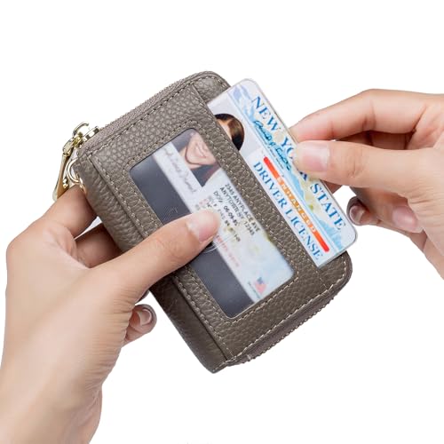Image of imeetu Rfid Credit Card Holder,Genuine Leather Businese Card Case,Rfid Blocking Wallet for Women & Men