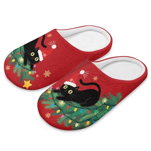 Men's Indoor Slip on Slippers with Non-Skid Sole Fuzzy Winter House Shoes Bedroom Slipper for Women Ladies2