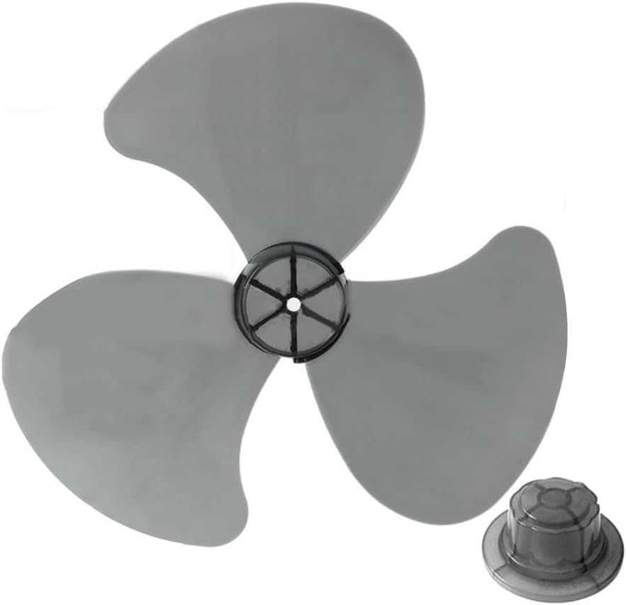Daaxing Aspas de ventilador de repuesto, hoja de ventilador de 16 pulgadas, diseño de tres aspas para pedestal de pie o ventiladores de mesa, piezas de repuesto (negro)