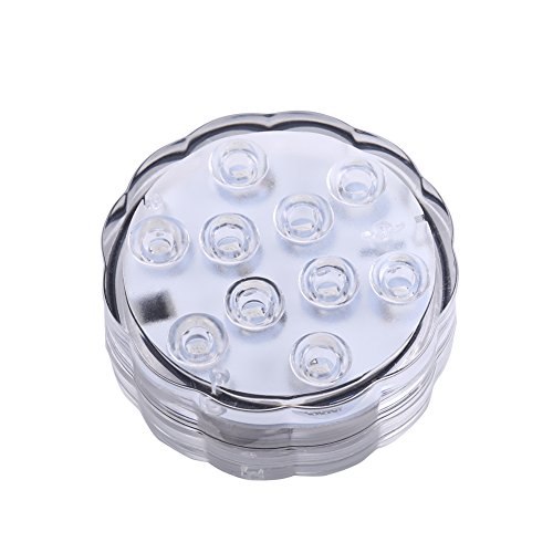 Unterwasser LED Licht 10 LEDs Unterwasser Beleuchtung Wasserdichte LED Leuchten Teichbeleuchtung 16 Farbwechsel Unterwasserlicht mit Fernbedienung für Brunnen Aquarium Vase Badewanne