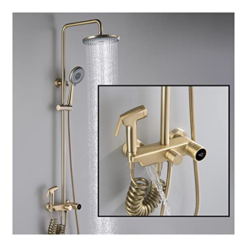 Système de douche à affichage numérique LED ensemble de douche de pluie 10" - 3