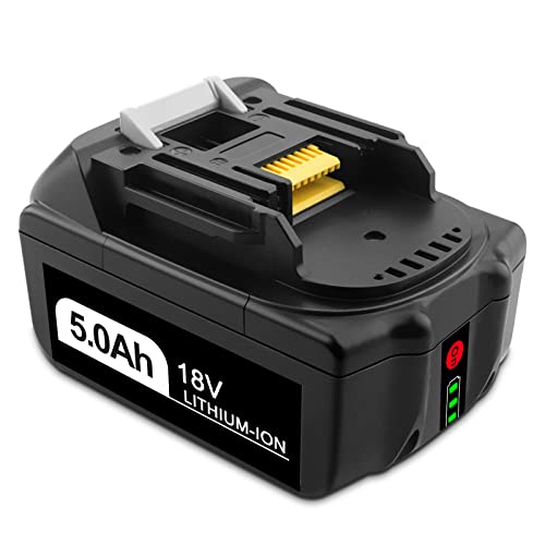 EICHXO 5.0Ah 18V Batería para Makita BL1815N BL1820 BL1820B BL1830 BL1830B BL1840B BL1850B BL1860B BL1815 BL1840 BL1850 BL1860 LXT 18V Bateria Cover