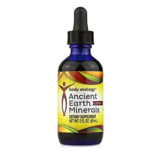 Body Ecology Ancient Earth Liquid Minerals | 100% Plant-Derived Trace Mineral Liquid Supplement | Fast-Absorbing Electrolyte Solution for Immune Support | 60 Servings (2 fl oz)