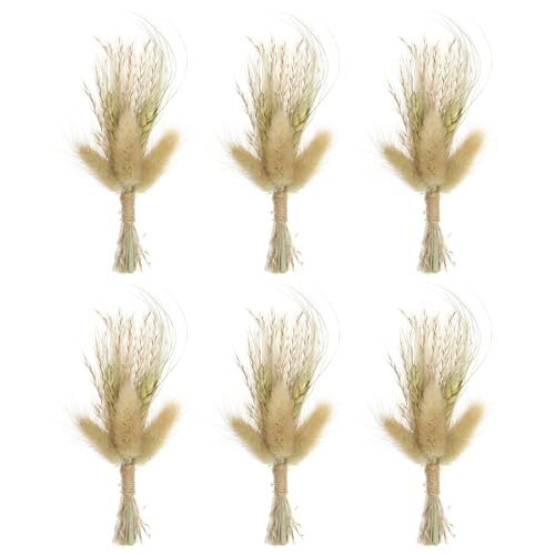 Mini Ramo de Flores Secas Brown, 6 Piezas para Decoración y Manualidades miniatura 1