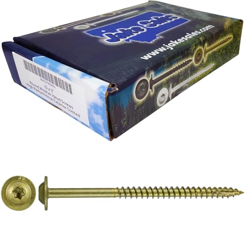 Jake Sales #10 x 3 Bronze Star Multipurpose Exterior Coated Modified Truss Head Cabinet Wood Screw Torx/Star Drive Head - (5 POUNDS - 310 Approx. Screw Count)