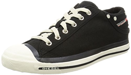 Diesel Men's Exposure Low Lace-up Sneaker,Off Black,12 M US