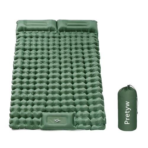 Double-Sleeping-Pad-for-Camping-Ultralight-Camping-Mattress-with-Pillow-Built-in-Foot-Pump-Thick-Self-Inflatable-2-Person-Portable-Camping-Mat-for-Backpacking-Hiking-Car-Traveling-Beach-Tent
