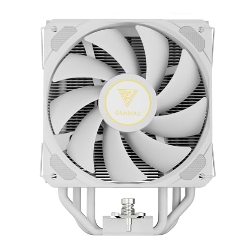 Image of Gamdias Boreas M2-51D WH CPU Cooler 120mm Fan, CPU Temperature Fan Speed Display | Support AMD & Intel CPU Socket AM5, AM4 / LGA 1700, 1200, 1151, 1150 / PWM Case Fans /72.94CFM Air Flow / 5 Heat Pipes