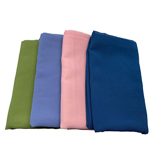 MANSHU 4 PCS Women Soft Chiffon Scarves Shawl Long Scarf Wrap Scarves H Series - Thumbnail 5