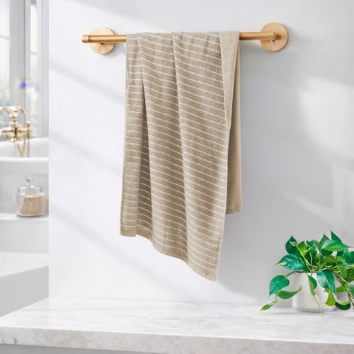 Image of Welspun 2-in-1 Towels for Bath Large Size | 100% Cotton Bath Towel | 250 GSM | High Absorbency & Quick Dry | Soft Feel | Bath Towel for Men & Women | 70 x 150 cm | Beige