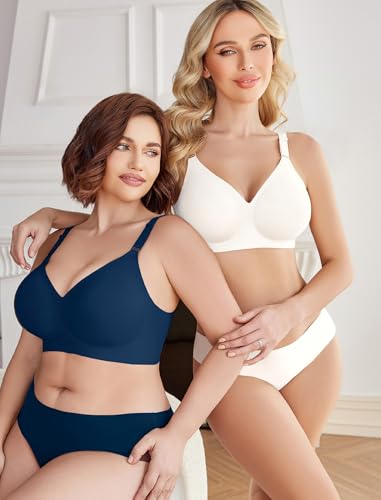 Image of Avidlove Wireless Bras for Women Push Up No Underwire Bra Full Coverage Seamless Bralettes Support Comfortable Everyday Bra