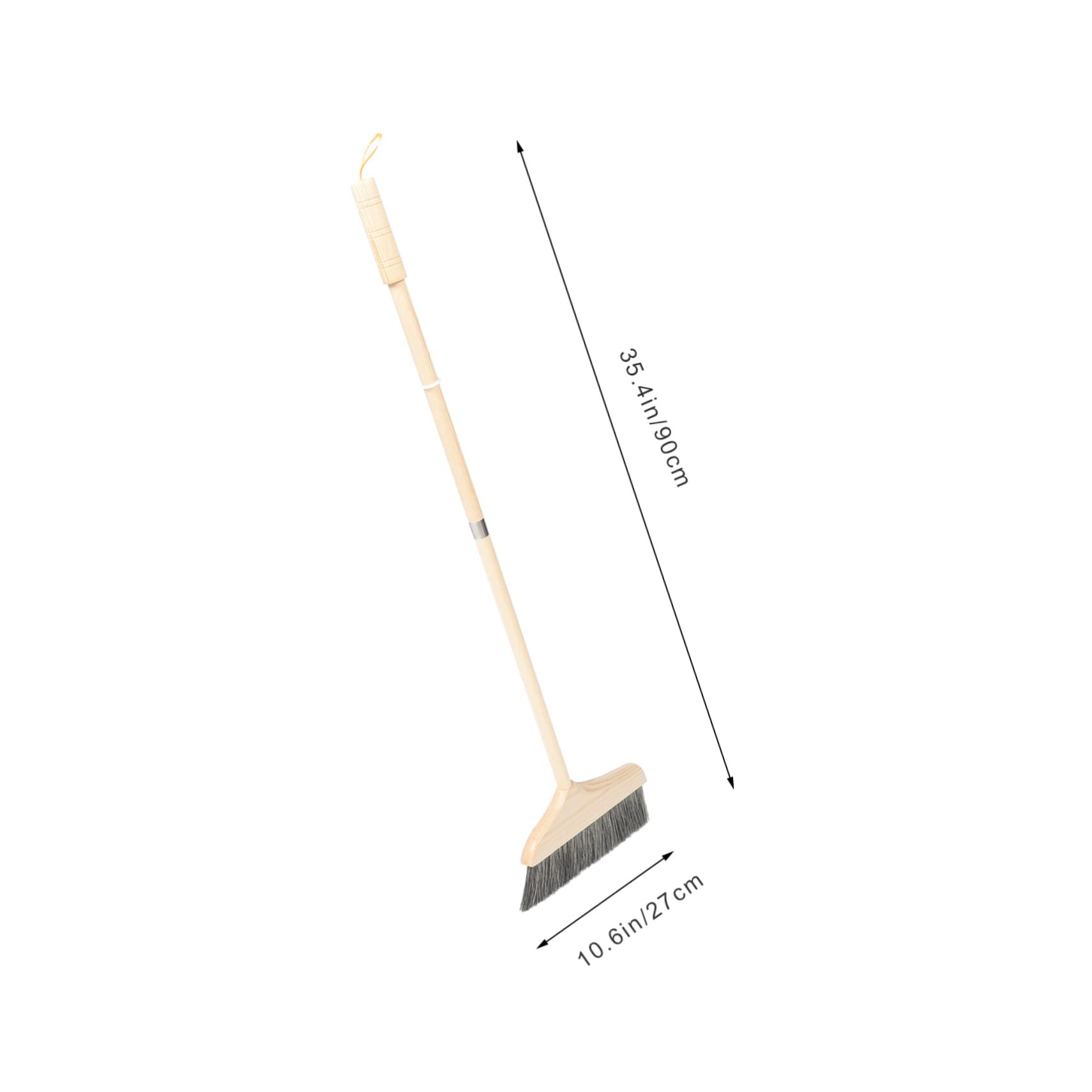 Escoba Suave de Madera Mango Largo para Limpieza de Suelos y Alfombras, Cepillo Antistático Adecuado para Barrer Interiores y Eliminar Polvo