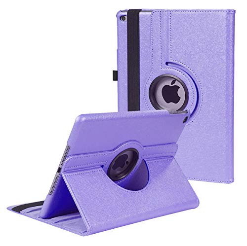 New Case for iPad 9.7 inch 2018 2017/ iPad Air 2 Case - 360 Degree Rotating Stand Protective Cover Smart Case with Auto Sleep/Wake for Apple iPad 5th/6th Generation (Purple)