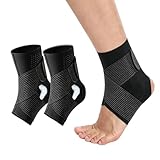Genérico Soporte De Tobillo Lumiflex Band, Tobillera Con Correas, Tobillera Ajustable Con Correa Para Mujeres Y Hombres, Manga De Compresión Transpirable Para Actividades Deportivas (Black-2pcs,M)