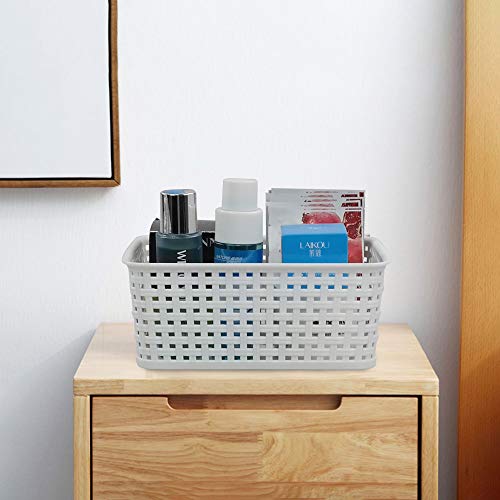 Vababa White Plastic Storage Baskets/Storage Bins, Pack For 6 #TOP5
