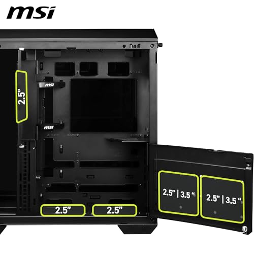 Boîtier PC ATX MSI MAG PANO PZ Installation verticale de carte graphique Support de GPU - vue 6