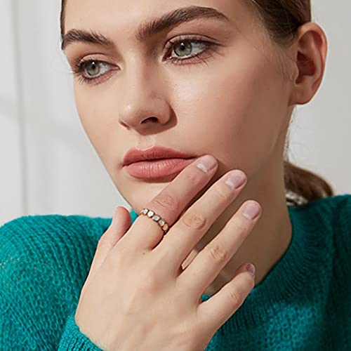 Jude Jewelers 4mm Stainless Steel Clam Shell Filled Eternity Style Wedding Band Statement Promise Anniversary Ring2