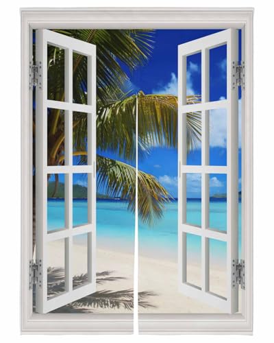 ���l �̂�� �R�R�i�b�c�̖؂ƊC�̌i�F�̑�����̒��� ���� �ډB�� UV �g���J�[�e�� �k�� �d�؂� �a�� �L�b�` ���r���O �o����� ���� �Ԏd�؂� �Q�� ��75×��170cm