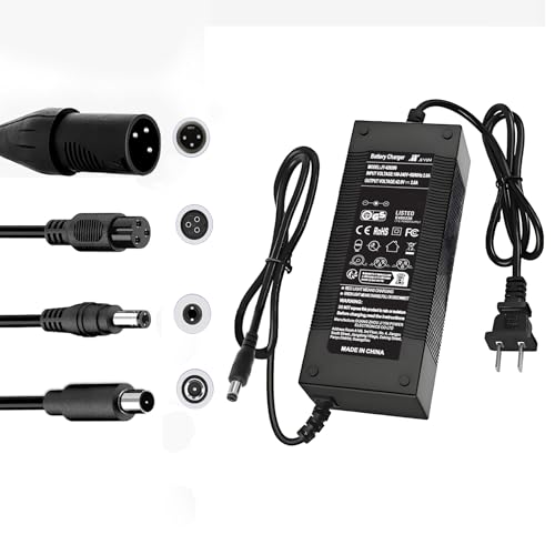 Brokeir UL Listed 42V 2A Replacement Electric Scooter Charger for 36V Hoverboard Charger with 5 Plugs, Compatible with GOTRAX/ninebot/Jetson/Voyage Scooter Charger