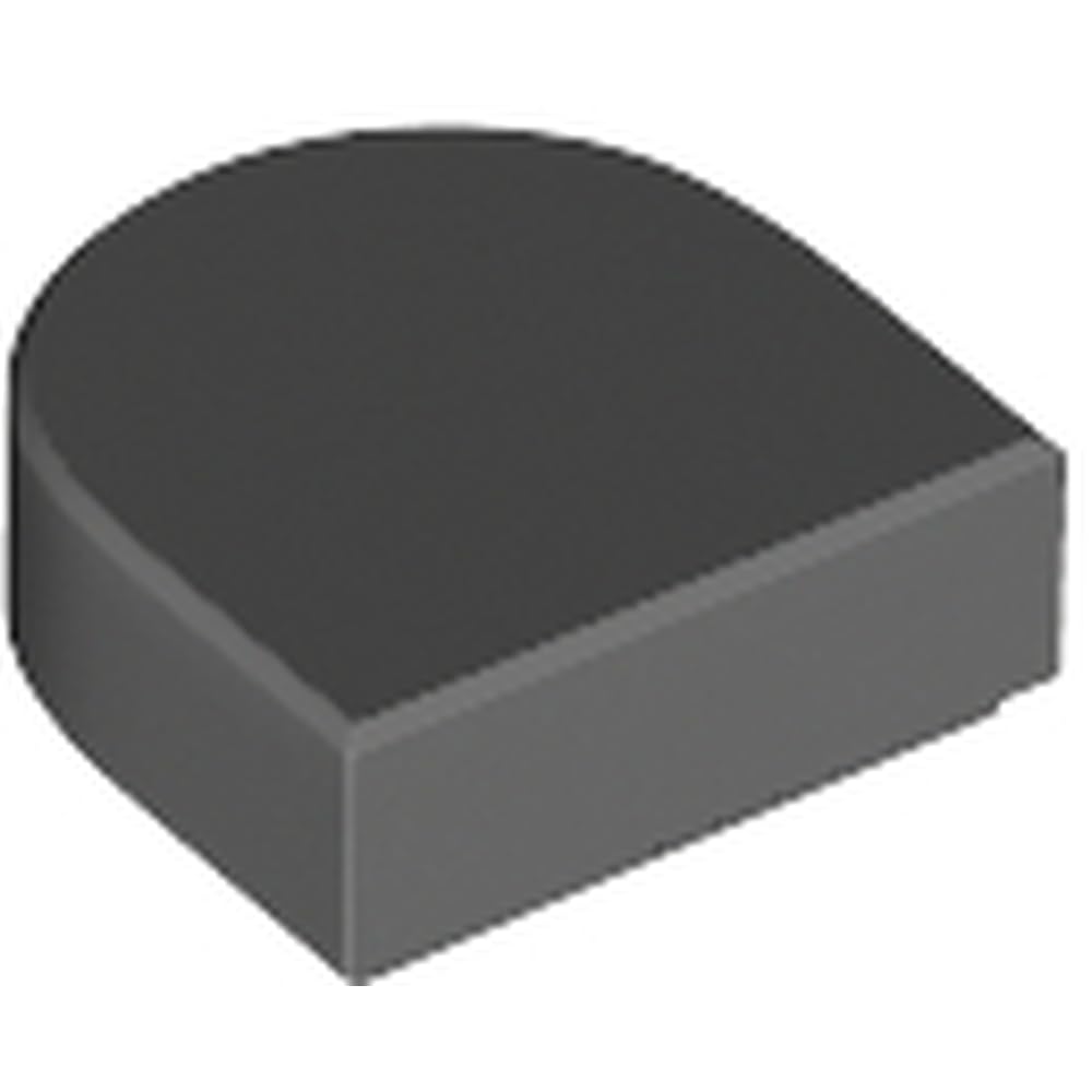LEGO Tile, Round 1 x 1 Half Circle Extended, Part 24246, Part 24246, Choose Your Colour (Dark Bluish Gray, 50, count)