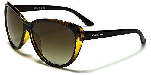 Women's Vintage Inspired Cat Eye Polarized Sunglasses with White Malibu Eyewear Microfiber Pouch