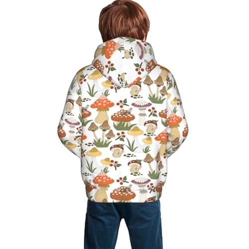 Mushrooms Kid Hoodies Boys Sweatshirts Girls Pullover with Pocket4