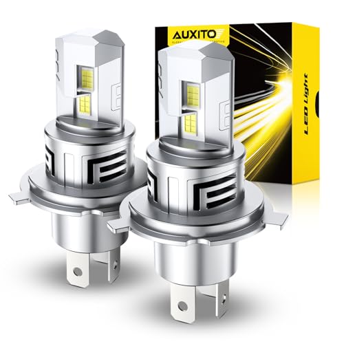 AUXITO H4 LED Bulb 9003 Bulbs, 900% Brighter Ultra-Bright, Plug N Play, Long Lifespan, No Flicker, 99% Compatibility, 2PCS
