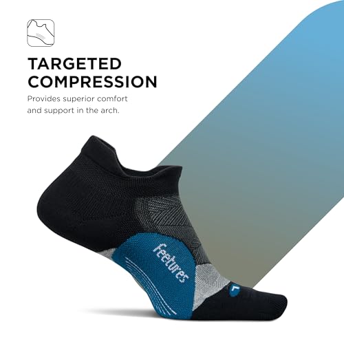 Image of Feetures Elite Light Cushion No Show Tab Sock Wave