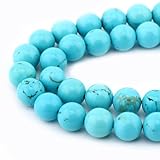 Bymitel 45 pcs Genuine Real Round Loose Stone Beads Gemstone Spacers for Charm DIY Jewelry Making 15.5