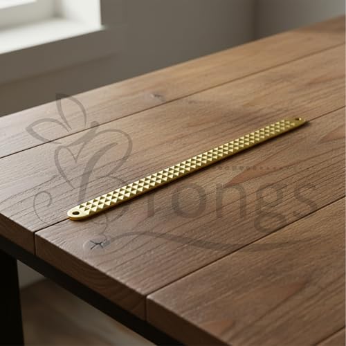 Image of Brass 108 Pyramid Strip |Size- 10.5Inch |Weight of 1 Pyramid Strip- 132gm Approx |Vastu Remedy Tool | Strip with Pyramid Design for Correcting Corner | Home & Spritual Decor | Pack of 3