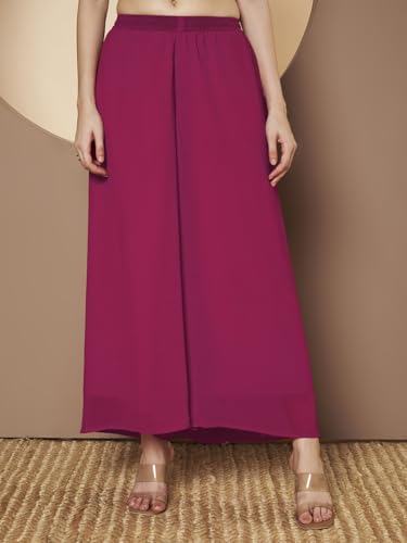 Image of PH POSHAKHUB Women A-Line Nyra Cut Kurta with Sharara in Georgette with Aari Work