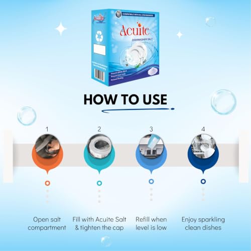Image of Dishwasher Salt 900gm | High Purity Crystallized Dishwasher Salt | Built for Indian Water Conditions | Helps Reduce Limescale & Water Spots | Water Softener | For All Automatic Dishwashers