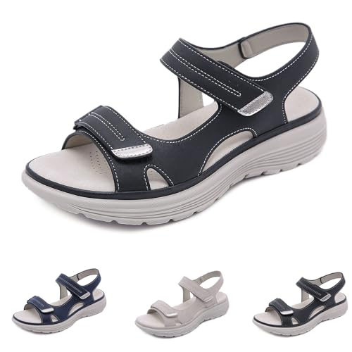 Women's Orthopedic Sport Sandals with Soft Cushion Foam Arch Support Casual Platform Shoes,Width Comfortable