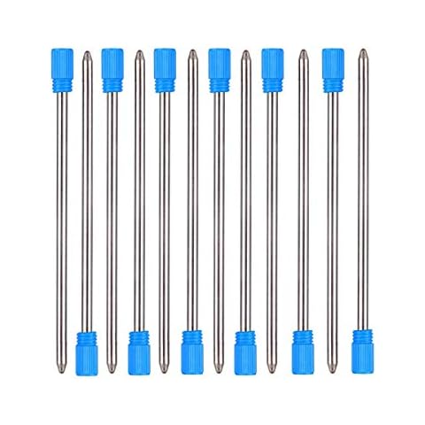 2.75in Fine Point Ballpoint Pen Refills for GS Glowseen Light tip Pen/Led Pen Light - Metal Blue ink (Pack of 12) Cover