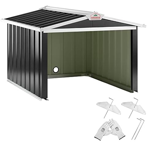 Gardebruk Lawnmower Robot Garage Roof Carport House 86x100x63/51cm or 89x90x54cm Green Anthracite Protective Cover Weather-resistant Cover