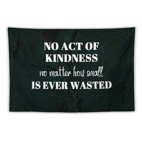 Tapiz para colgar en la pared de tu salón con frase de bondad Yelolyio de 152 x 228 cm