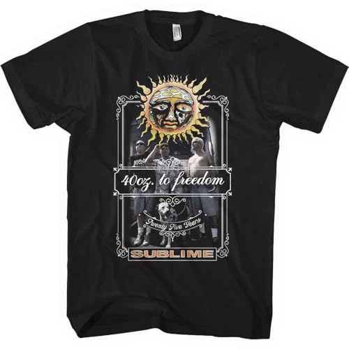 Image of Sublime 25 Years Official Tee T-Shirt Mens Unisex (Large) Black