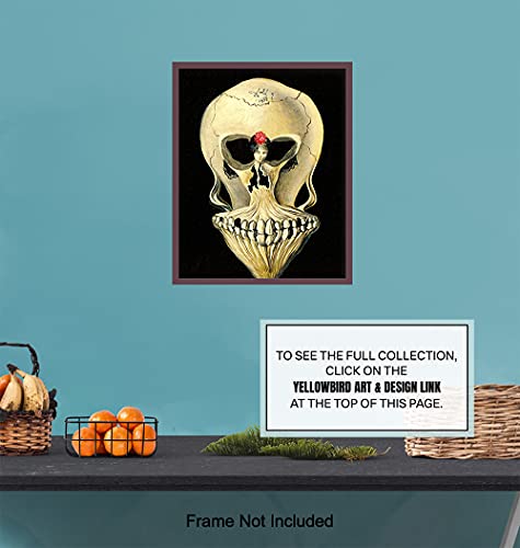 Salvador Dali Skull Wall Art & Decor - Aesthetic Room Decor - Gallery Wall Art - Goth Gothic Home Decor - Salvador Dali Prints - Creepy Hipster Surrealism Wall Art - Museum Poster - Optical Illusion #TOP6