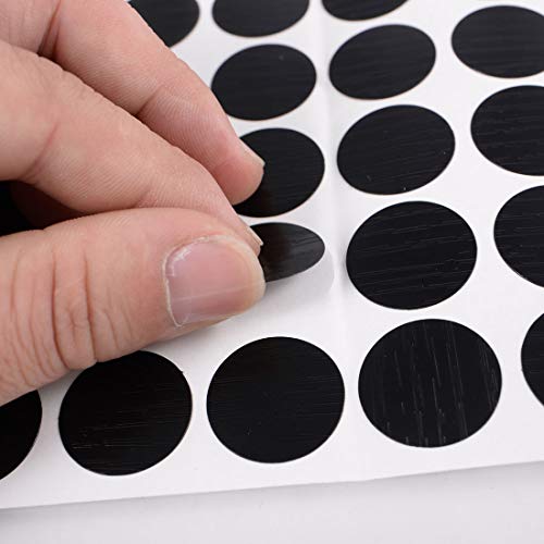 Image of uxcell Furniture Desk Table Self-Adhesive Screw Hole Covers Stickers 54 in 1 Black