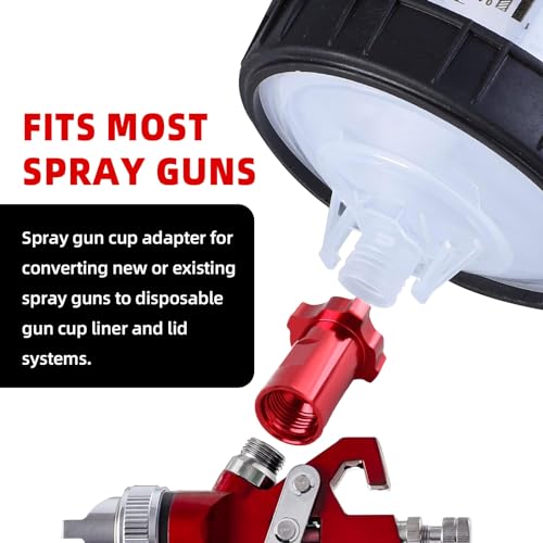 Image of Spray Gun Cup Adapter, 16mm Female Adapter, 1.5mm Thread Paint Gun Cup Adapter, Spray Gun Accessory Replacement, Fits PRO-33, PRO-44, PRO-88 HVLP Spray Gun Models