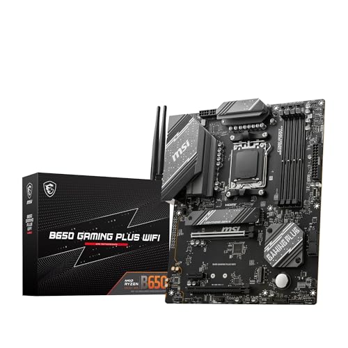 MSI MB5909 Motherboard B650 Gaming Plus WiFi [AMD Ryzen 7000 Series (AM5) kompatibel] Ausgestattet mit B650 ATX Maximum DDR5-7200 (OC) Unterstützung