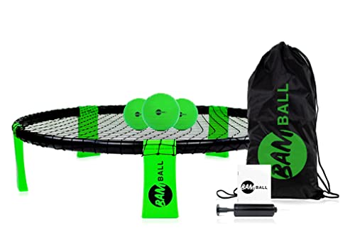 bamball Set con 3 Bolas + Bomba Extra – el Juego de Verano Contiene 3 Pelotas, Bolsa, Bomba e Instrucciones – Juego para niños, jóvenes y Adultos