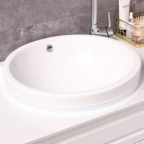 Image of White Waterproof Caulk Tape PVC Self Adhesive Caulk Strip Joint Adhesive Shower Bathtub Joint Strip Bathroom Sealing Tape Kitchen Sealing Tape and Shower Tile Sealant