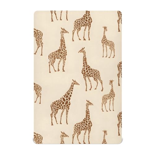 Image of Giraffe Spots in Shades Pattern Crib Sheets Stretchy Portable Sheets for Baby Toddler Breathable Soft Crib Mattress Sheet for Girls Boys