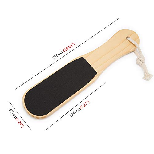Boobeen Quality Wood Foot File - Double Sided - Foot Callus Remover For Women And Men - Foot Care Pedicure Metal Surface Tool To Remove Hard Skin #TOP5