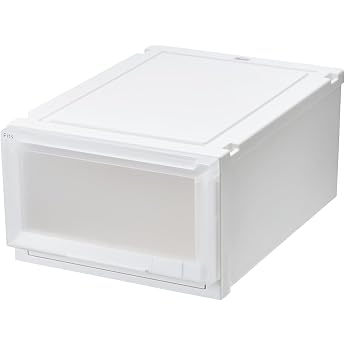 Tenma Storage Box, Fits Case Advance, Width 15.7 x Depth 21.7 x Height 9.8 inches 40 x 55 x 25 cm, Closet Storage Case, Prevents Sagging, Made in Japan, Recycled Material, Sustainable, White, Clear