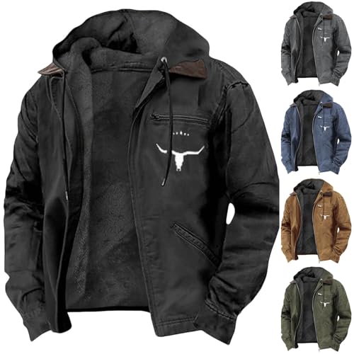 Cambkatl Men's Vintage Western Print Tactical Hoodies Loose Long Sleeve Outerwear Casual Sports Coat with Pockets2