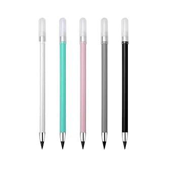 Amazon | 無限鉛筆 5本セット 金属鉛筆 2B 金属先端 えんぴつ