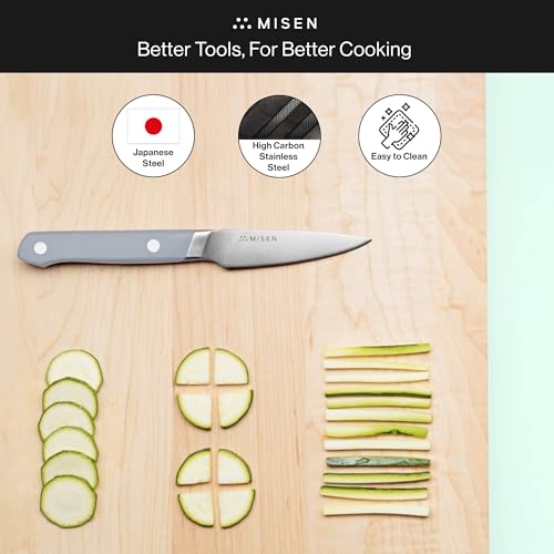 Misen 3.5" Paring Knife – Precision Kitchen Knife - High-Carbon Stainless Steel Blade – Ergonomic Handle for Peeling, Trimming, and Slicing – Lightweight, Versatile Tool for All Culinary Tasks - Gray - Image 7
